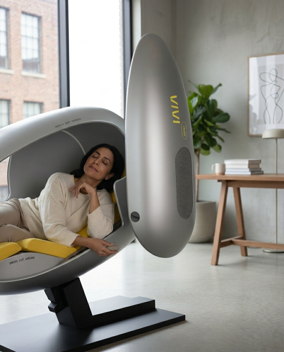 Woman Resting in a VIVI Pod
