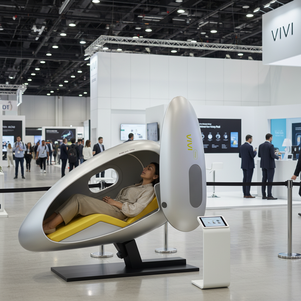 VIVI sleep pod at a conference exhibition booth